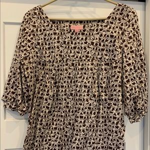 Lilly Pulitzer elephant print shirt